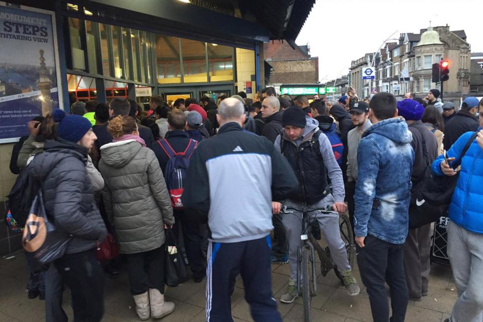 Disruption: Large crowds formed at Ilford (ITV London)