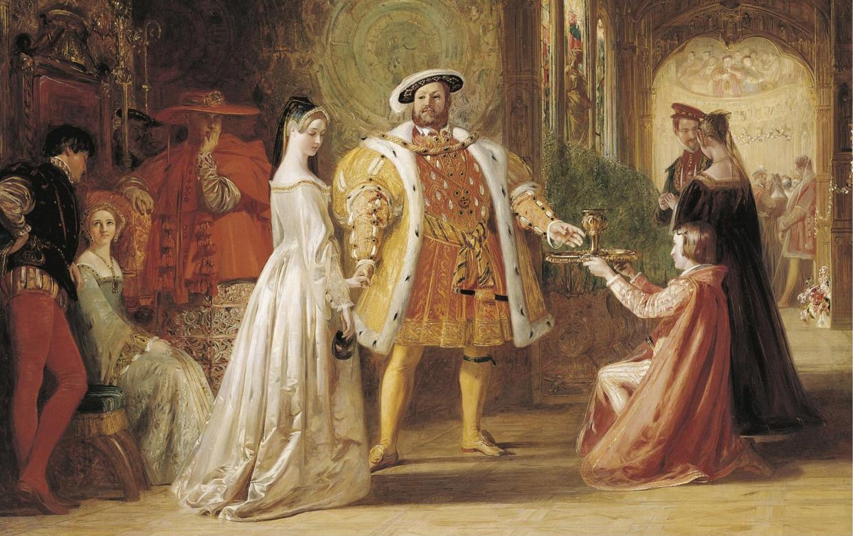 Henry VIII pictured with Anne Boleyn in 1835