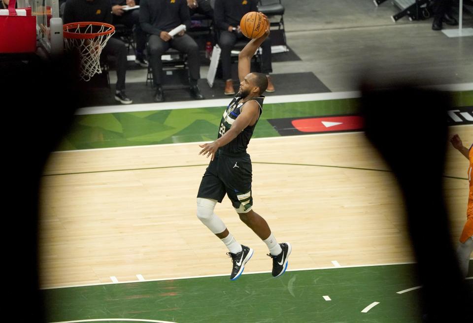 Khris Middleton was one of the many stars for the Milwaukee Bucks during their run to the NBA championship in 2021.