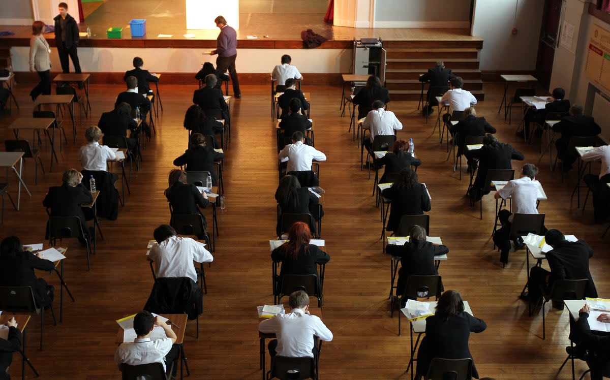 The return of public examinations have seen an increase in A-level grades from the last comparative year (PA) (PA Archive)