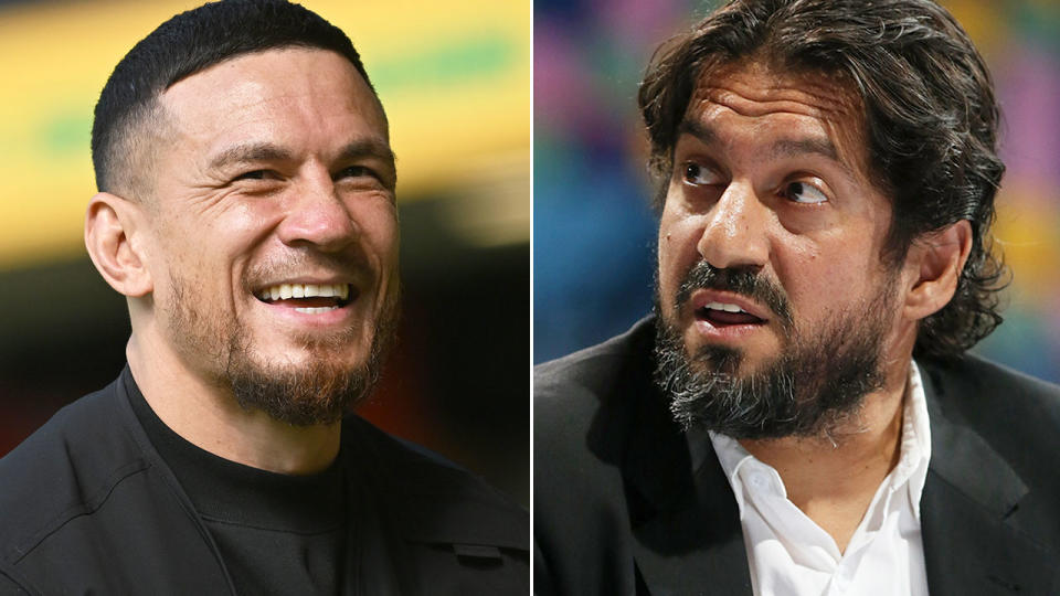 Pictured left is Sonny Bill Williams and his manager Khoder Nasser on the right.