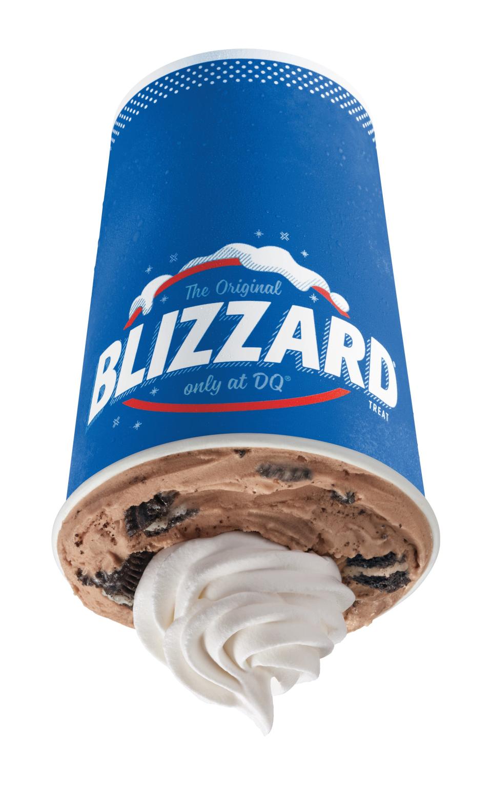 Pictured is Dairy Queen's new Oreo Hot Cocoa Blizzard. For a limited time, the ice cream and fast food restaurant chain is offering Blizzards for .85 cents. The special comes on the heels of DQ dropping its new fall Blizzard menu on Aug. 28, 2023.