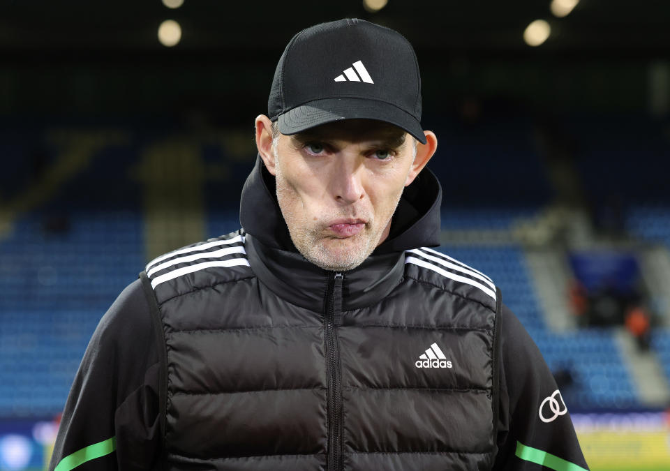 BOCHUM, GERMANY - FEBRUARY 18: Head coach Thomas Tuchel of FC Bayern München looks dejected after the Bundesliga match between VfL Bochum 1848 and FC Bayern München at Vonovia Ruhrstadion on February 18, 2024 in Bochum, Germany. (Photo by Ralf Ibing - firo sportphoto/Getty Images)