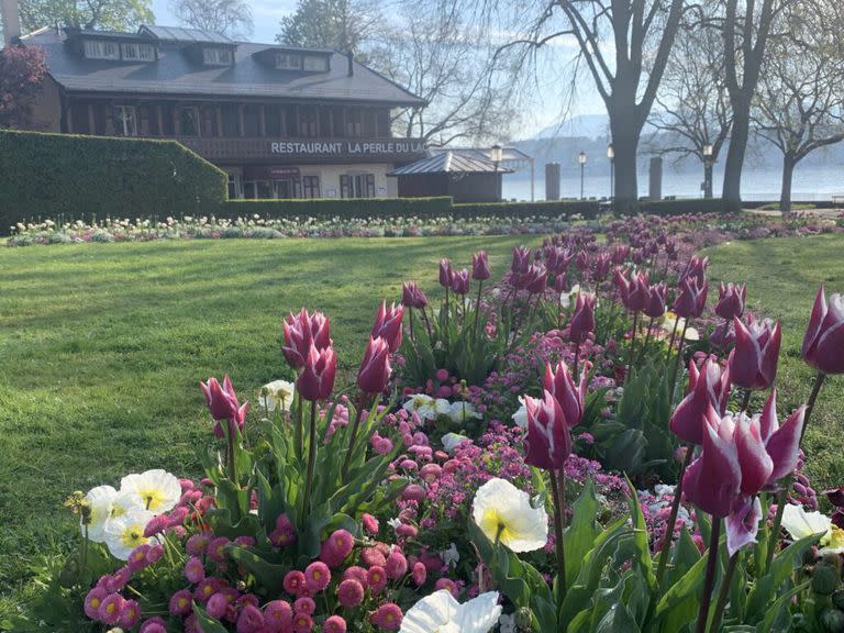 La Perle du lac, el restaurante en Ginebra, Suiza, donde se reunió el ministro Moroni con empresarios y sindicalistas en un alto del Congreso de la Organización Internacional del Trabajo