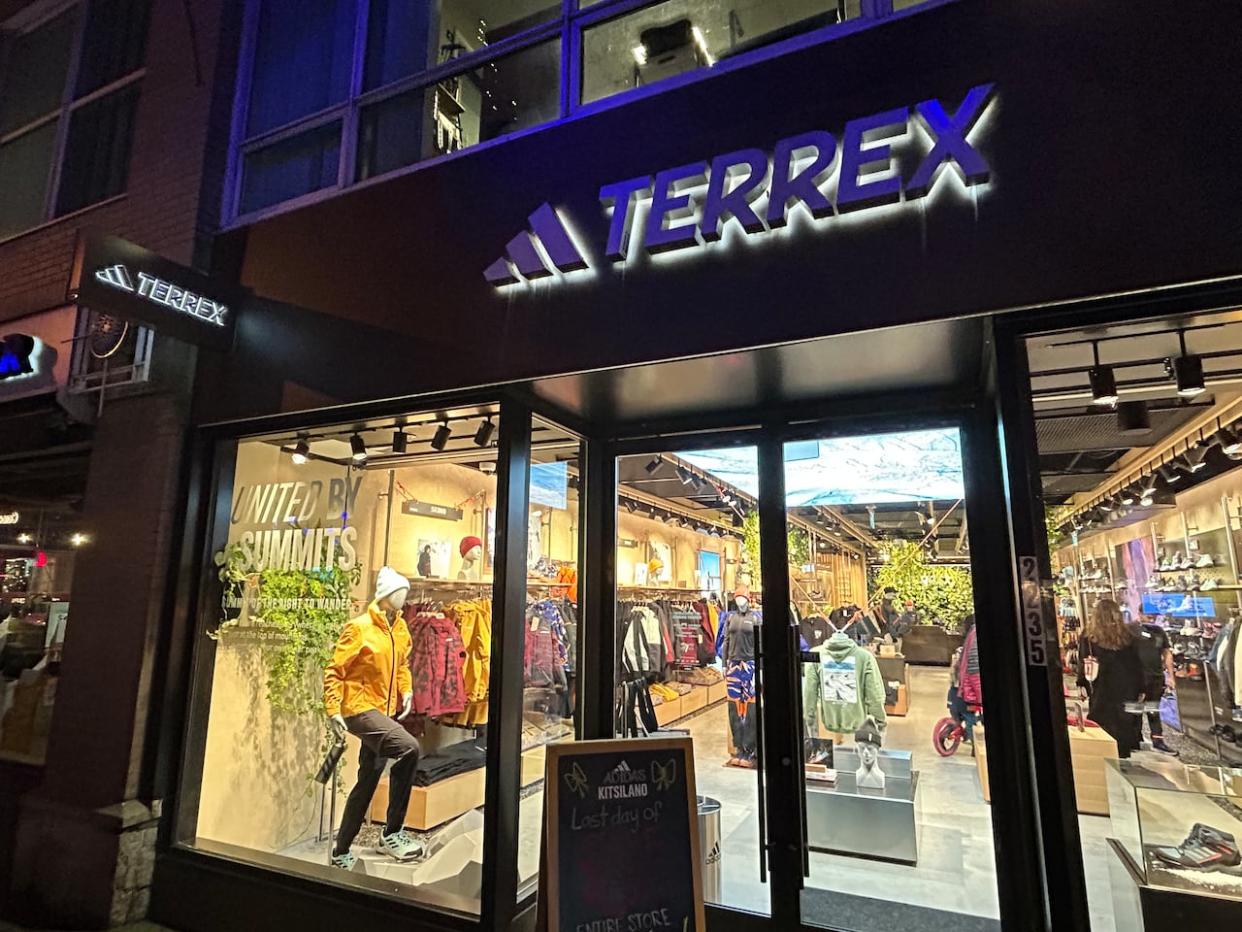 The Terrex store on West 4th Avenue in Vancouver is pictured on Jan. 3, 2024. (Martin Diotte/CBC - image credit)