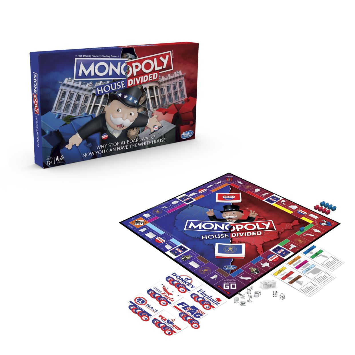 The box and board for the latest Monopoly edition 'House Divided' (Photo: Hasbro)