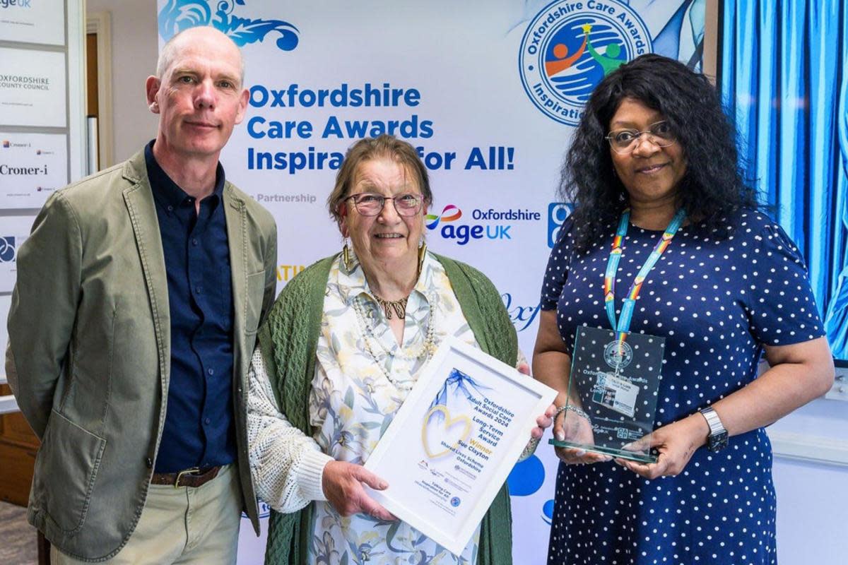 (L-R) Eddy McDowall, CEO of Oxfordshire Association of Care Providers, Sue Clayton, and Dee Cook, Shared Lives social worker <i>(Image: Oxfordshire County Council)</i>