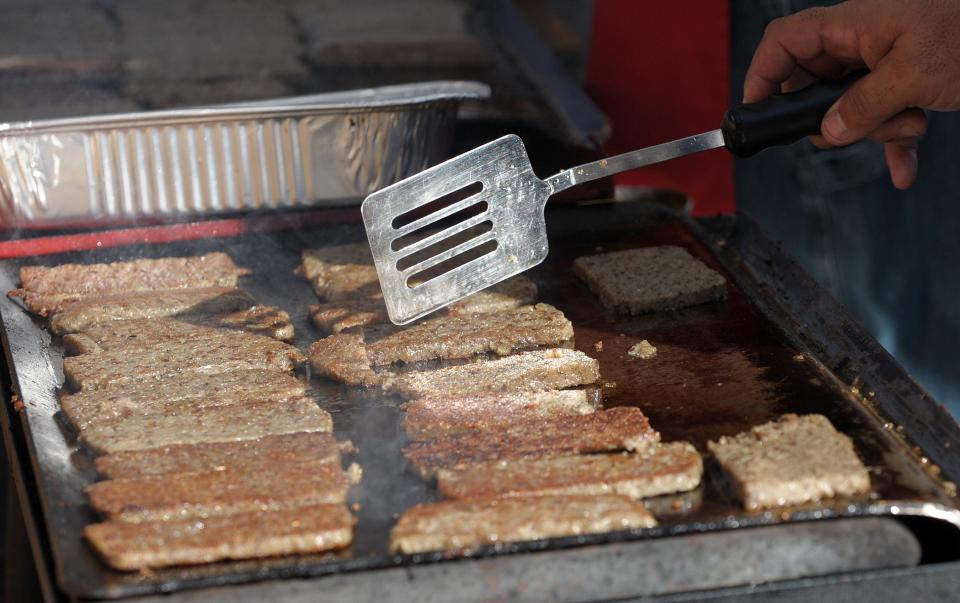 Scrapple is one of the main offerings at the annual Apple Scrapple Festival  in Bridgeville. The 2020 festival was canceled due to the coronavirus.