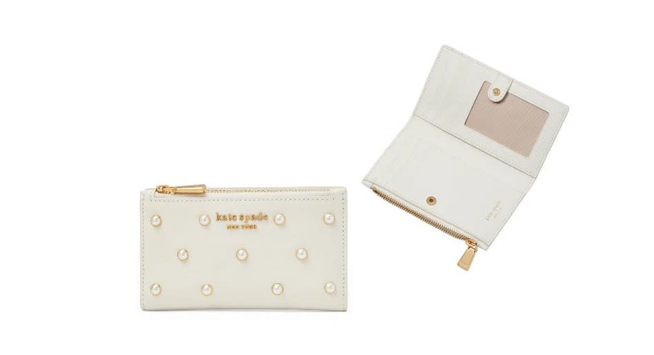 Kate Spade Morgan Imitation Pearl Small Slim Leather Bifold Wallet - Nordstrom, $95 (originally $150)