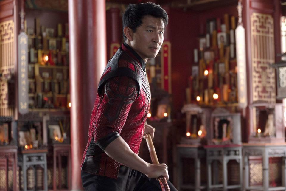 simu liu as shang chi in 'shang chi and the legend of the ten rings'