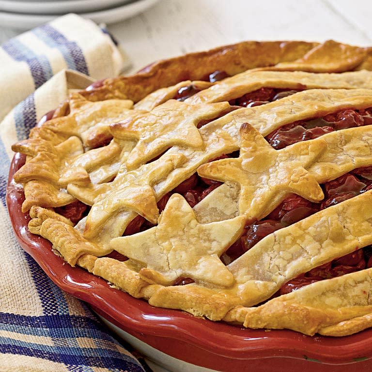 Stars-and-Stripes Cherry Pie