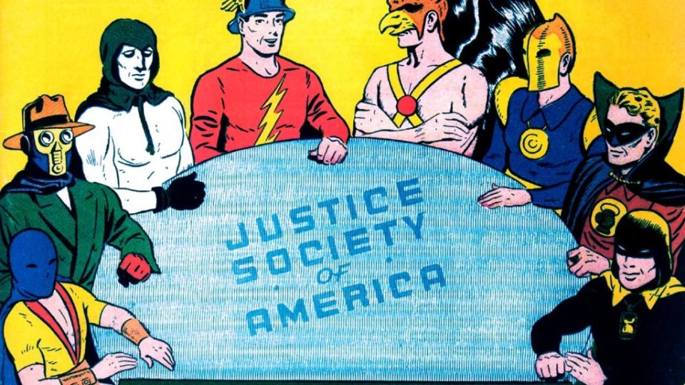 Justice Society in All Star Comics #3 Cover cropped