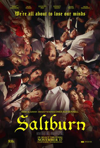 <p>Amazon Studios/MGM</p> Poster for 'Saltburn'