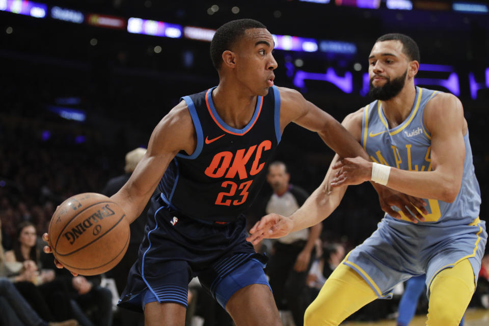 Thunder rookie Terrance Ferguson had a breakout game against the Lakers on Wednesday. (AP)