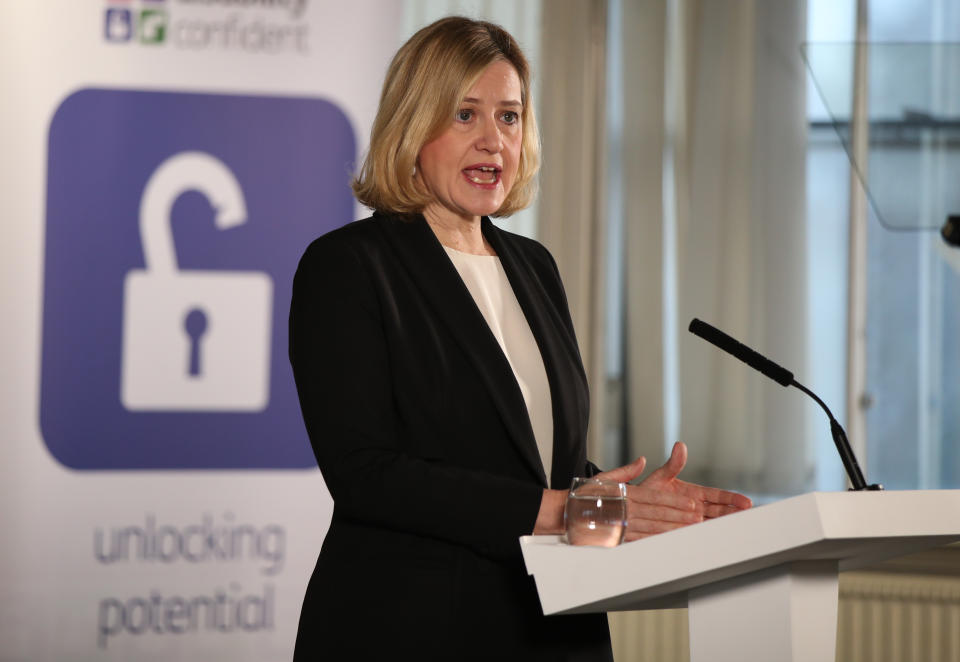 Work and Pensions Secretary Amber Rudd (PA)