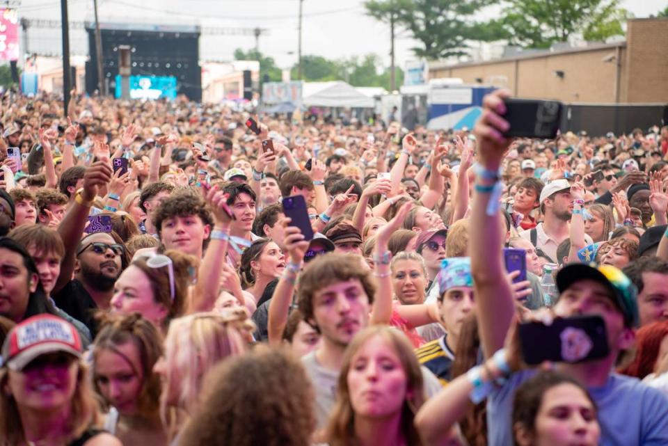 Fans at Lovin’ Life Music Fest in Charlotte, NC, on May 4, 2024.