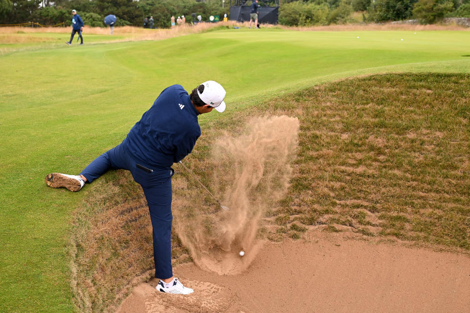 Mexico's Santiago de la Fuente during a practice round on Tuesday. (Ross Kinnaird/Getty Images)