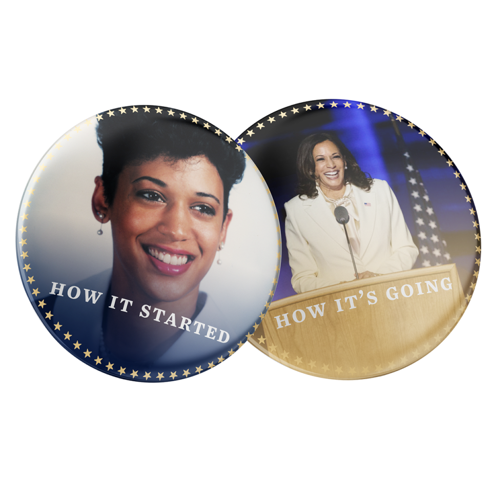 Kamala Then and Now Buttons - 2 Pack 