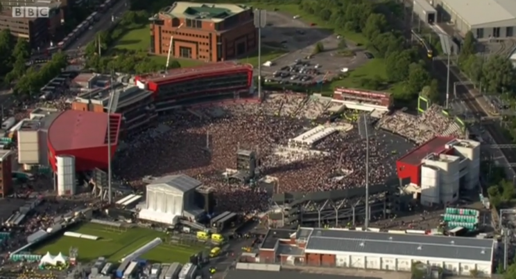 Fans queued overnight to secure a good spot in the crowd.