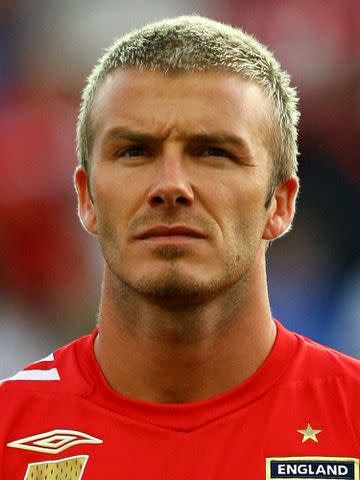 Shaun Botterill/Getty David Beckham lines up for the anthems before the Euro2008 Qualifying match between Estonia and England on June 6, 2007, in Tallinn, Estonia.