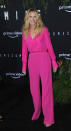 <p>The actress wore a magenta jumpsuit by Brandon Maxwell at the ‘Homecoming’ premiere in Los Angeles. <em>[Photo: Getty]</em> </p>