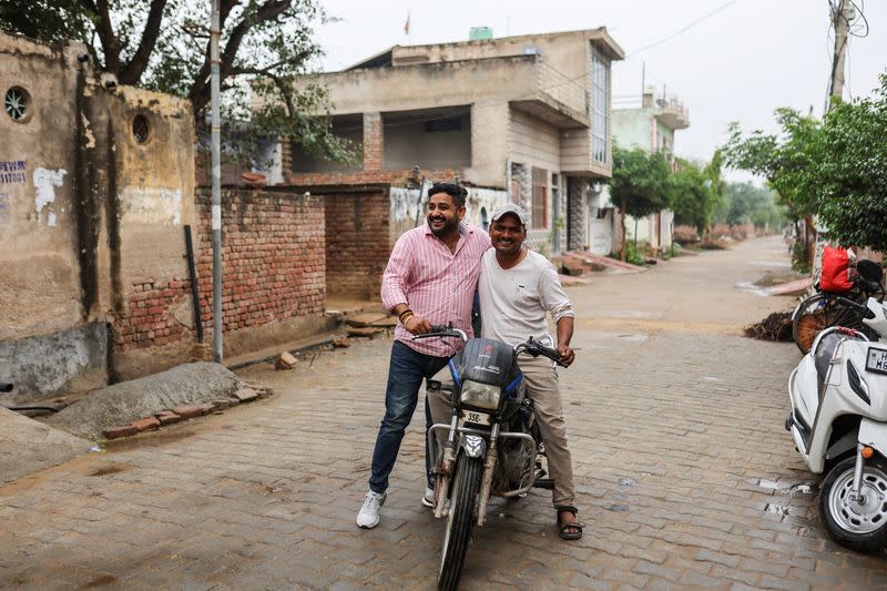 Vishnu Dabad, a cow protector and politician, runs a cow shelter for injured and sick cows, in Chamdhera village