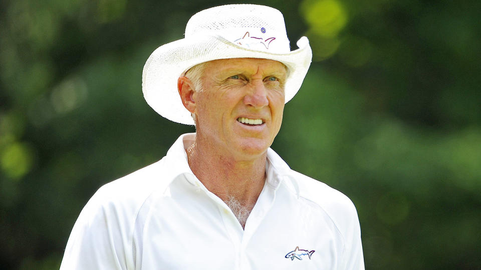 Greg Norman is pictured here during an event in 2012.