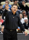 Head coach Larry Eustachy of the Southern Miss Golden Eagles reacts against the Kansas State Wildcats during the second round of the 2012 NCAA Men's Basketball Tournament at Consol Energy Center on March 15, 2012 in Pittsburgh, Pennsylvania. (Photo by Gregory Shamus/Getty Images)