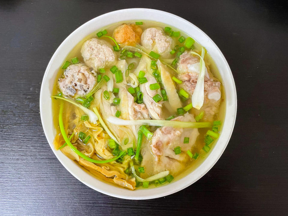 Vietnamese Noodles and Indian Fusion Food - Meatball Pork Rib noodle