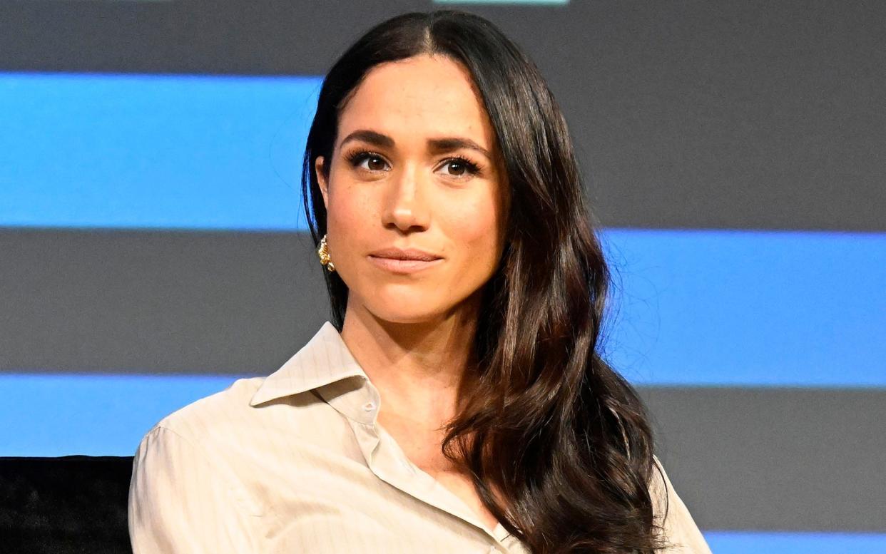 The Duchess of Sussex speaks during an event in Austin, Texas, in March