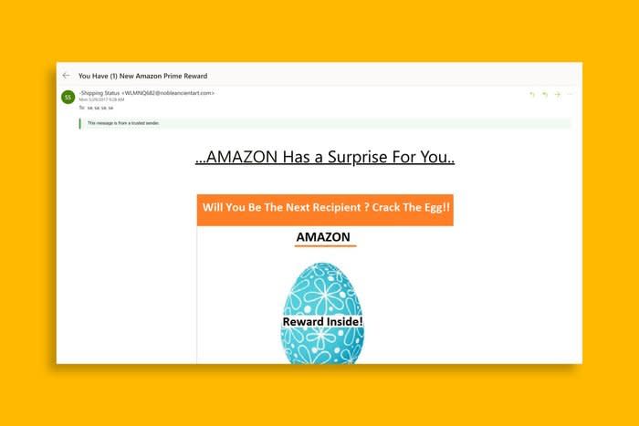 Amazon Scam Email screenshot