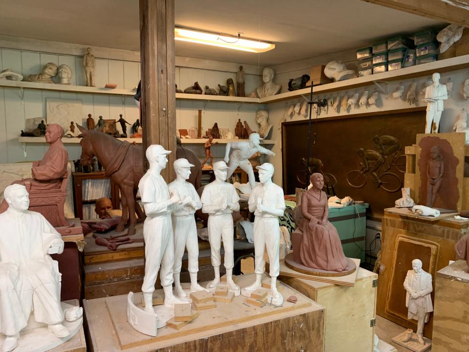 Toby Mendez's sculpture studio in Pleasant Valley.