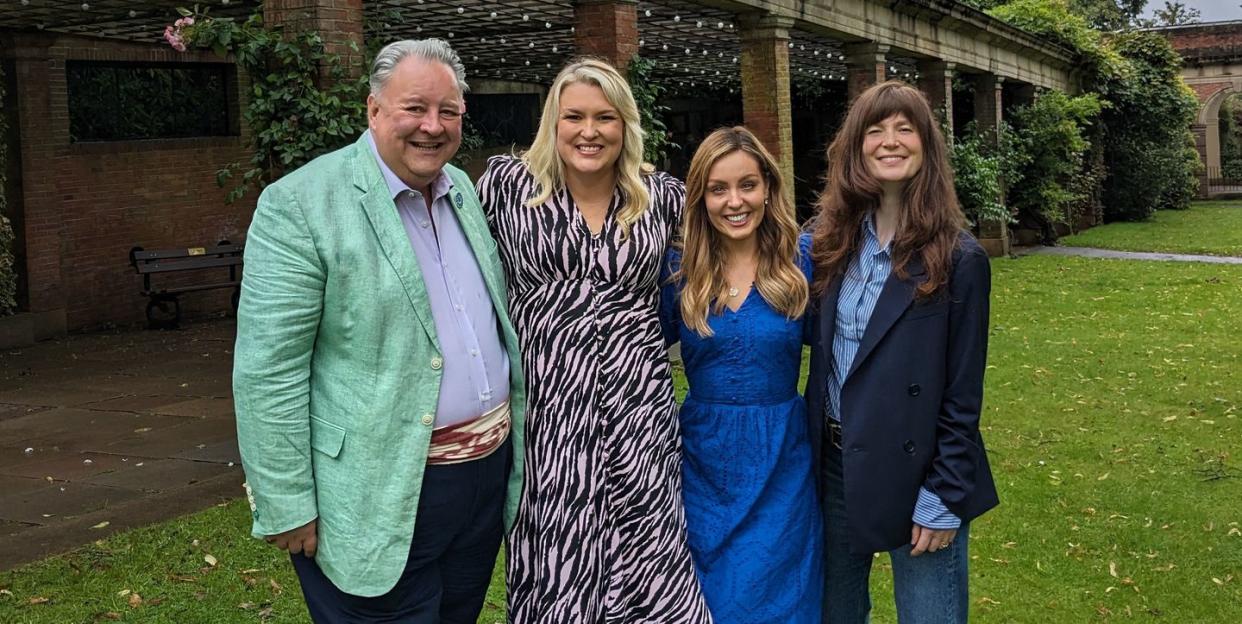 steven moore, sara davies, amy dowden, natasha raskin sharp, celebrity antiques road trip