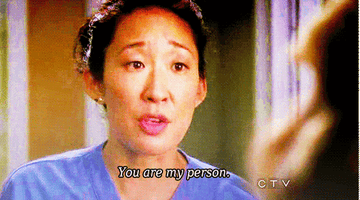 Cristina saying, "you are my person."