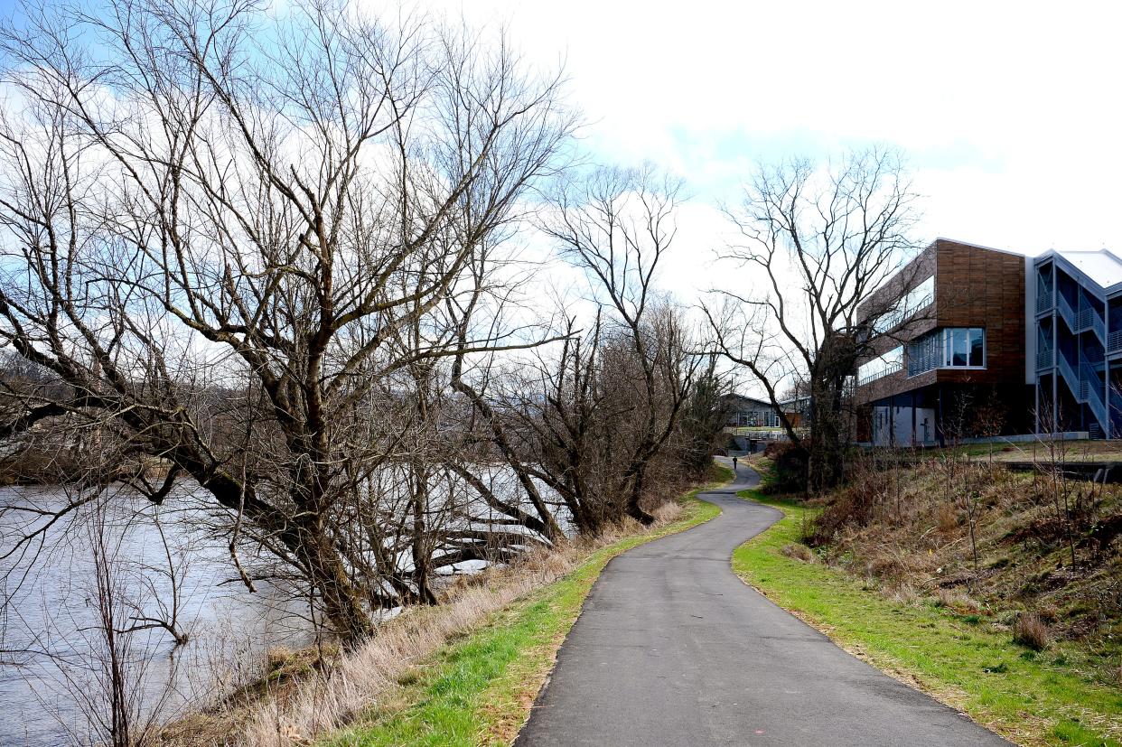 French Broad River Greenway in the River Arts District in Asheville.