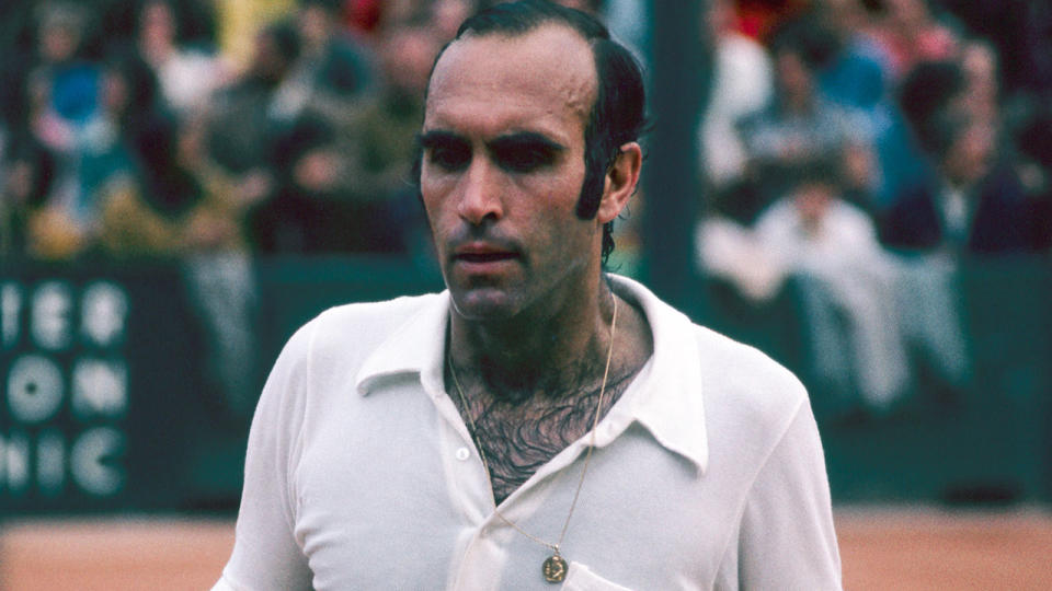 Andres Gimeno, pictured here during a match in 1970.