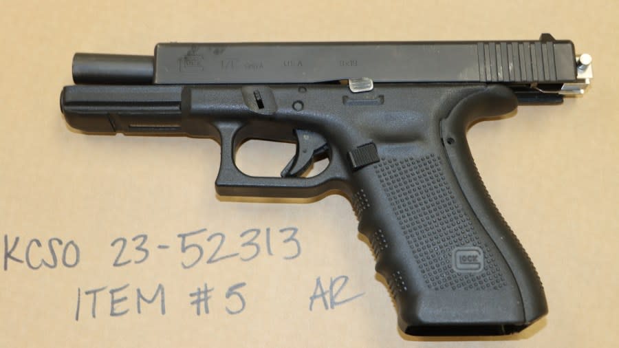 A gun found when Kevin Nguyen's home was searched. (Courtesy Kent County Sheriff's Office)