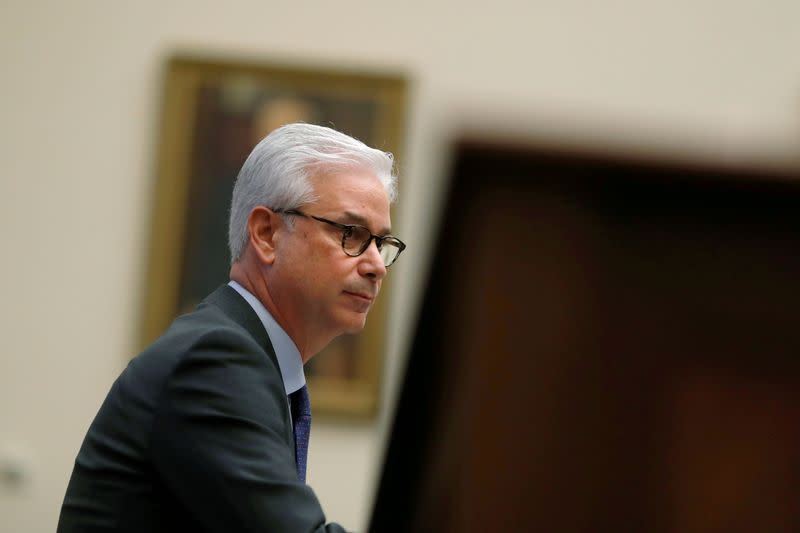 FILE PHOTO: Wells Fargo CEO Charlie Scharf testifies before a House Financial Services Committee on Capitol Hill in Washington, U.S.