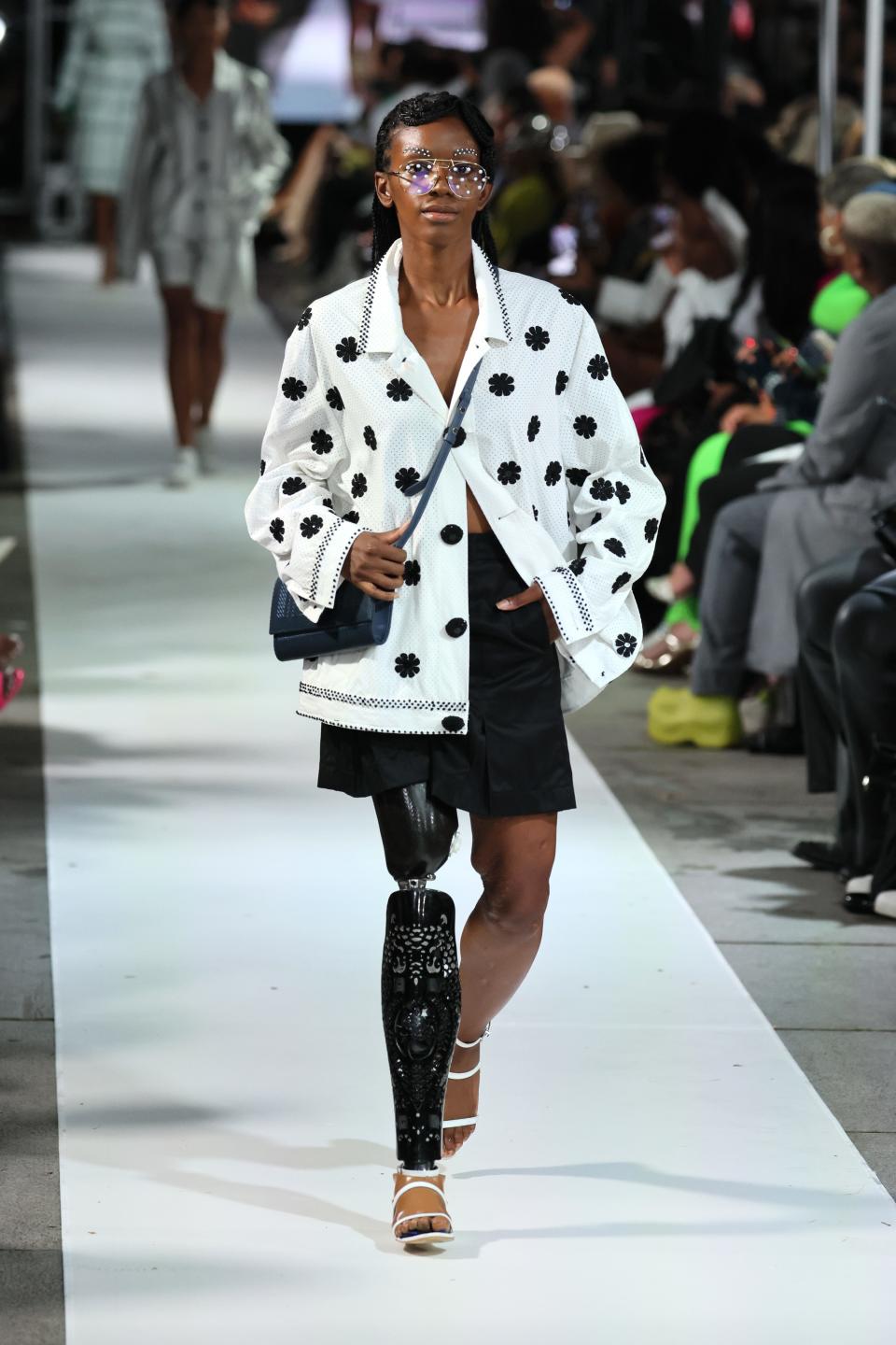 A model walks the runway for Johnathan Hayden during Harlem's Fashion Row 15th Anniversary Fashion Show And Style Awards on Sept. 6, 2022, in New York City.