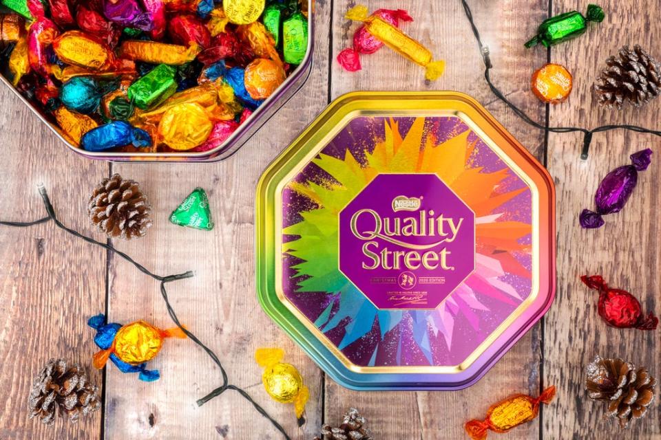 Quality Street tin (John Lewis)