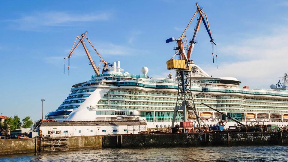 Cruise ship being renovated
