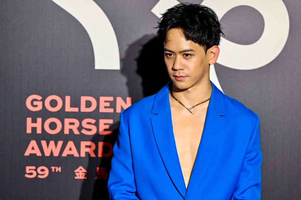 Taiwanese-US actor Mason Lee poses during the 59th Golden Horse Film Awards in Taipei on November 19, 2022. (Photo by Sam Yeh / AFP) (Photo by SAM YEH/AFP via Getty Images)