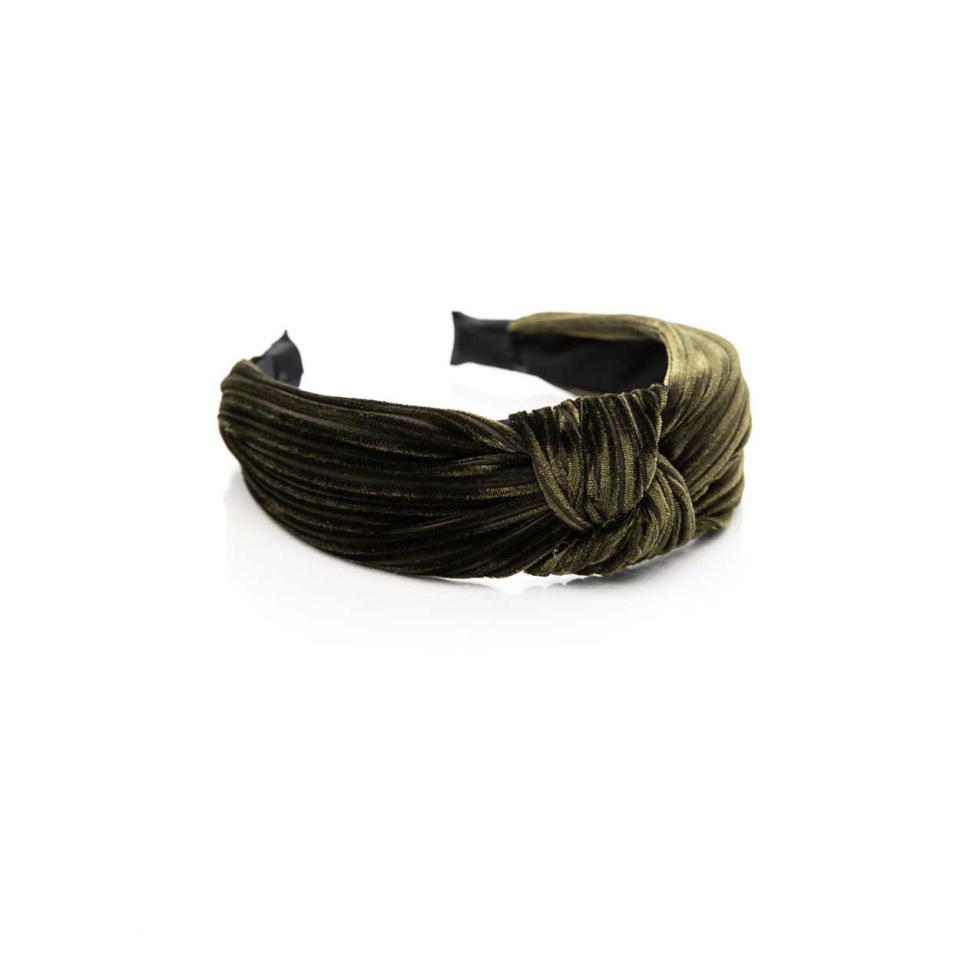 Honey Minx Ophelia Headband in Velvet Olive. (Photo: Honey Minx)