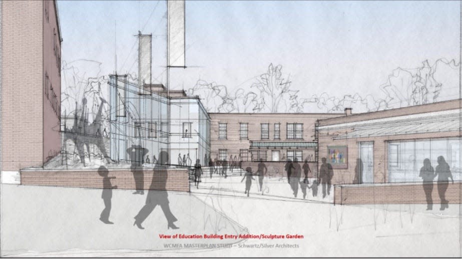 The Washington County Museum of Fine Arts' plans for a new education center include a courtyard that connects the three former Bock Oil buildings on Key Street.