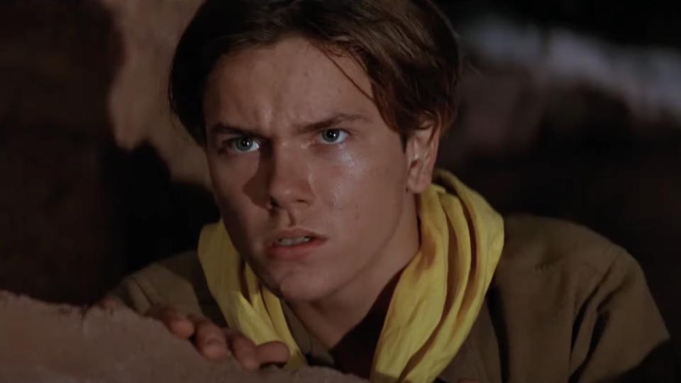 River Phoenix as young Indiana Jones in The Last Crusade