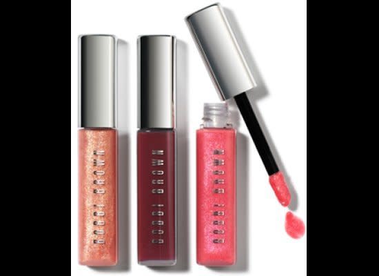 <strong>TO BUY:</strong> <a href="http://www.bobbibrowncosmetics.com/cms/holiday/holiday2011_under55.tmpl?cm_sp=Gnav-_-Holiday-_-Under55" target="_hplink">Lip Gloss Trio by Bobbi Brown, $38</a>