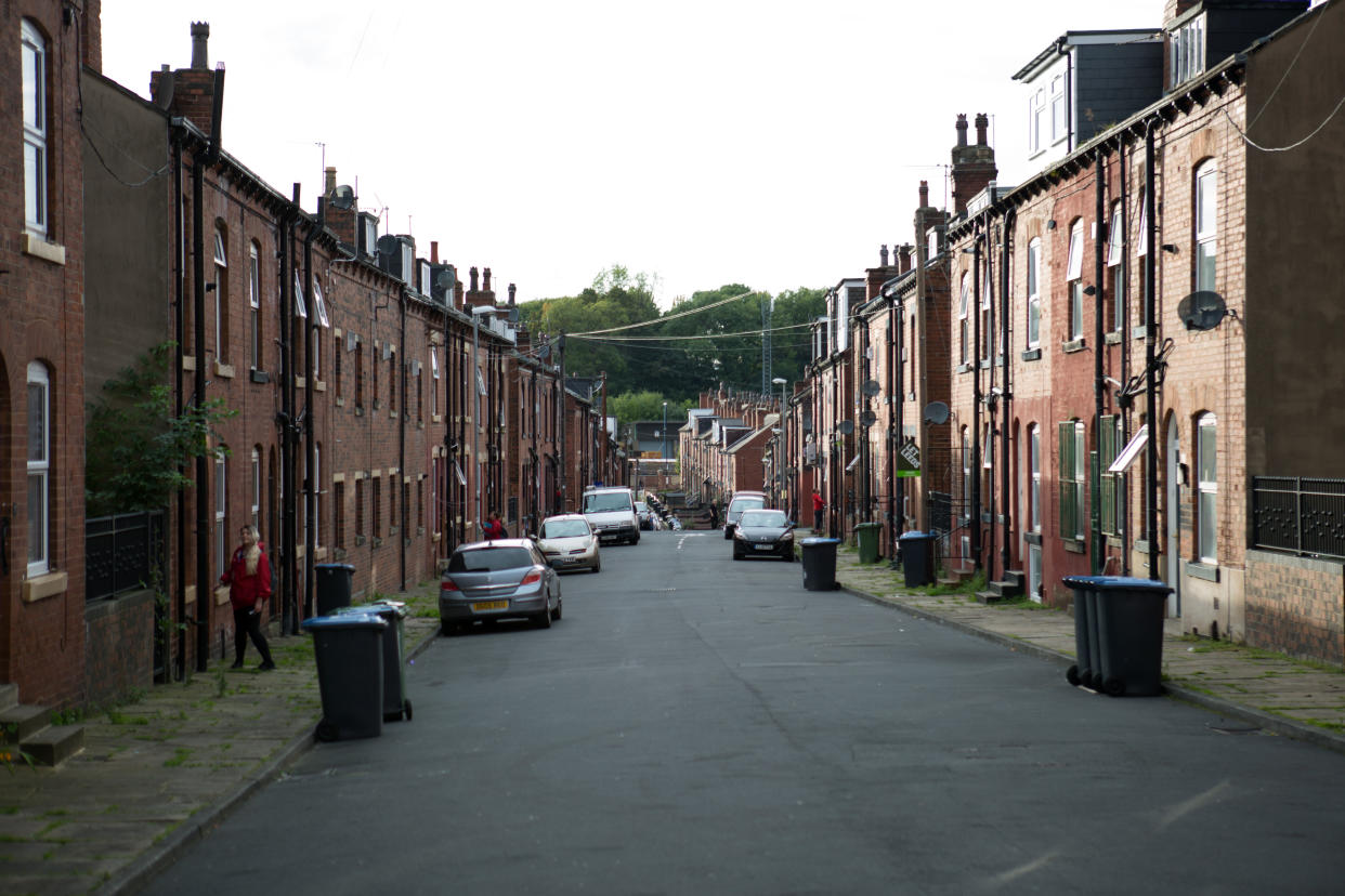 LEEDS, UNITED KINGDOM - 2017/09/21: Some Local council housings neighborhood seen in the woodhouse area in Leeds.  Social housing is a method of housing tenure in which the home is possessed by a local authority, which may be central or local, Social housing is a rental housing which may be owned and ran by the state, by non-profit organizations, or by a combination of the two, usually with the purpose of delivering affordable housing. Social housing can also be perceived as a potential solution to housing inequality. (Photo by Rahman Hassani/SOPA Images/LightRocket via Getty Images)