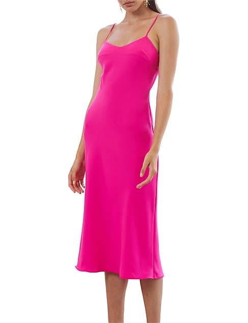 By Johnny pink cocktail Christmas summer party midi slip dress 