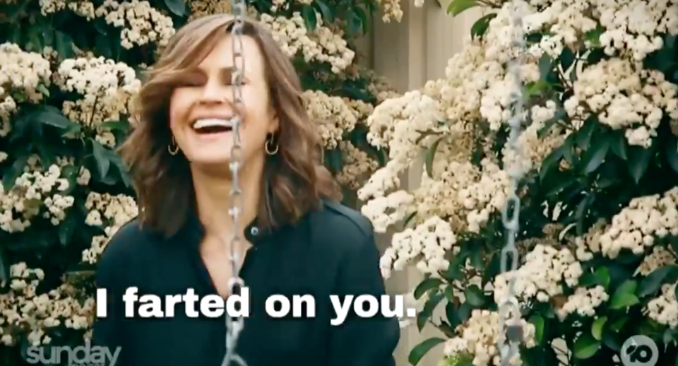 Lisa Wilkinson laughing on The Project 