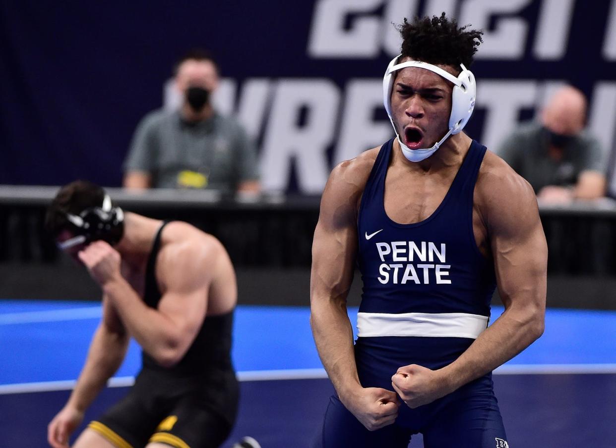 Carter Starocci is coming off an NCAA Championships victory, his fourth at Penn State, on an injured knee. How will he be able to handle a stacked 86 kilogram bracket at the U.S. Olympic Trials - one that includes teammate Aaron Brooks?